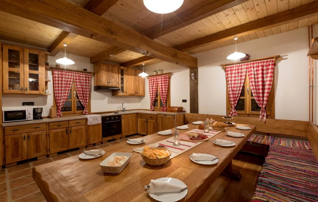 Kitchen of solid wood, Holiday House Trpuci